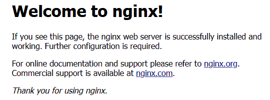 Welcome to nginx! Welcome to nginx!
